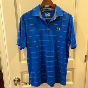 Under Armour Men's Blue Polo Golf Shirt Size M